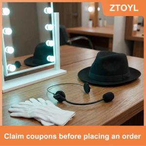 【ZTOYL】 Rockstar giả Microphone Tai nghe Prop trang phục phụ kiện Trọng lượng nhẹ thiết kế cho bữa tiệc Halloween và các sự kiện âm nhạc