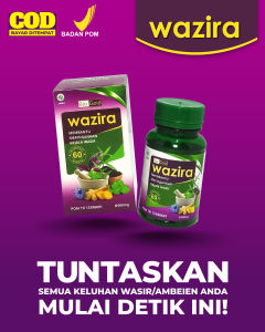 Kapsul Wazira: Extrak Daun Ungu & Pegagan untuk Mengatasi Wasir Ambeien