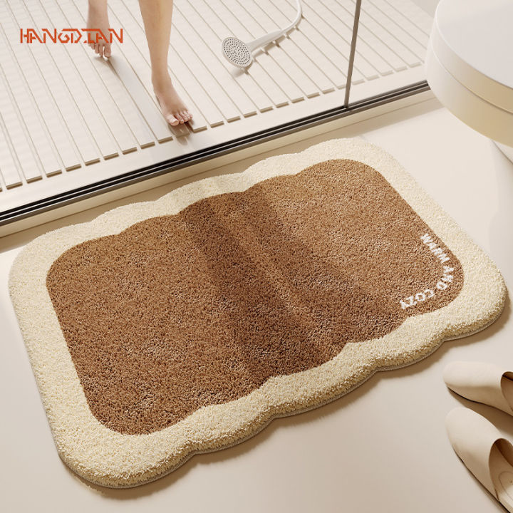 HANGDIAN Kem gió Cashmere giả thảm sàn phòng vệ sinh phòng tắm Thảm ...