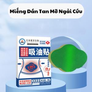 Miếng dán tan mỡ ngải cứu giảm eo săn chắc bụng thon gọn mờ rạn da hỗ trợ đốt mỡ hộp 5 miếng