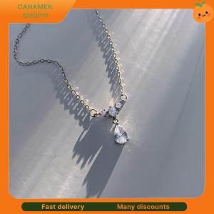❣️❣️❣️ Fashion Water Drop Pendant Necklace Clavicle Chain Women Trendy Simple Tiny Rhinestone Jewelry Temperament Party Wedding Gift