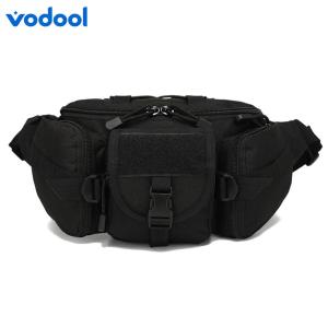 VODOOL Multipurpose Fishing Tackle Waist Bag Nylon Outdoor Sports Waist Pack Waterproof Large Capacity for Camping Hiking Traveling Running