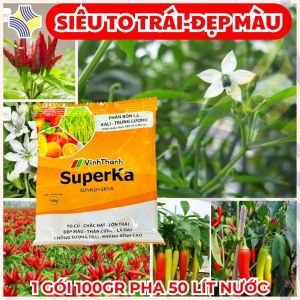 SUPERKA KALI TRUNG LƯỢNG 50%K₂O+18%S | Dưỡng Trái Ớt – Bóng Đẹp – Đỏ Nhanh – Cuống Dai – Giảm Nứt Sượng – Nhập Khẩu Châu Âu – Gói 100G