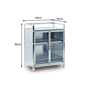 Premium Aluminum Alloy Kitchen Cabinet Organizer With Anti Rust Coating  Bowls And Cookware Storage Space Saving Design