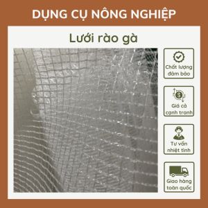 Lưới Rào Gà Cước Trắng Đa Năng Dai Bền Chất Lượng Khổ 50cm 70cm 80cm 1m 1m2 1m5 1m8 2m
