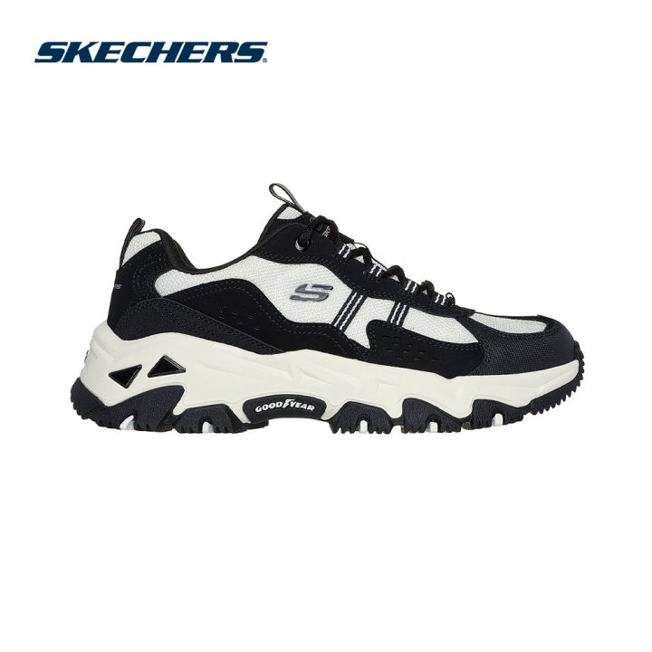 skechers air cooled memory foam black and white