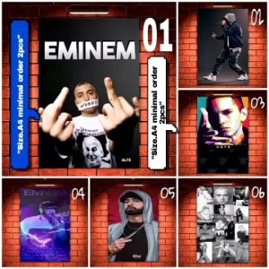 Poster Dinding Eminem Ukuran A3+.