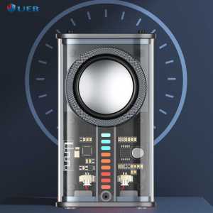 Trong Suốt Mecha loa siêu trầm Bluetooth-Tương Thích 5.0/5.1 USB âm thanh Ánh Sáng Nhịp Điệu Loa Type-C Sạc 3 đèn LED Chế Độ 600MAh Cho Đảng