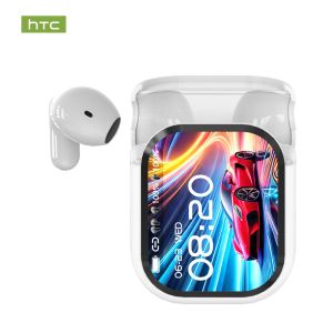 HTC NE20 Bluetooth 6.0 Al Smart Real-Time Translation Wireless Earphones With LED Touch Screen Business Earbuds Earphone HiFi Stereo Wireless Earbuds