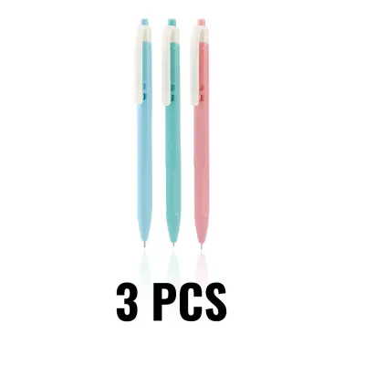 Pulpen Ballpoint 0.7 mm Bantex Isi 12 Pcs Tinta Biru Pulpen Rendah Viskositas Halus Untuk Sekolah Kantor