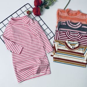 Váy bé gái đầm body bé gái cổ cao cotton Jennie kids phối sọc J222