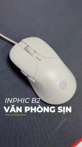 Chuột máy tính có dây silent chống ồn SIDOTECH INPHIC B2 văn phòng gaming 6 nút bấm DPI 8800 có app led RGB laptop pc