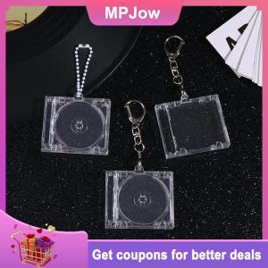 【MPJow】 Peripheral Commemorative Blank Album Mini CD Case Keychain CD Player Shaped Key Pendant For DIY Backpack Hanging Decoration