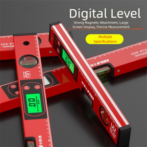 DUOJI ความแม่นยำสูง ไม้โปรแทรกเตอร์ดิจิทัล 0-90 ° ช่วง จอแสดงผล LED กล้องเอียงอิเล็กทรอนิกส์ ทนทานต่อการสึกหรอ ฐานแม่เหล็ก ตัวหามุม งานปรับปรุง