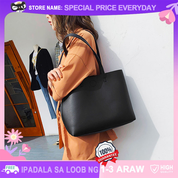 Korean New Casual Soft Leather Tote Bag Aesthetic for Women Large