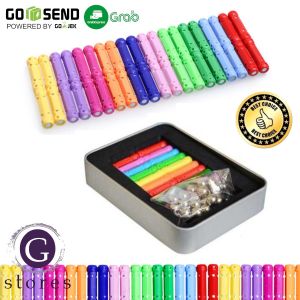 Magnetic Stick Metal Ball DIY Stick Mainan Building Block Konstruksi Warna Warni
