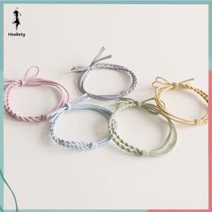 FUJIAS2🦋 Hand-woven Bow Head Rope Female Simple Temperament Elegant Hair Tie Gift For Girlfriends