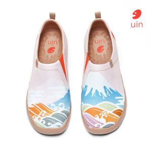 UIN Toledo I Womens plain color Slip On Canvas Loafers Art Travel Shoes Lightweight Fashion Sneaker