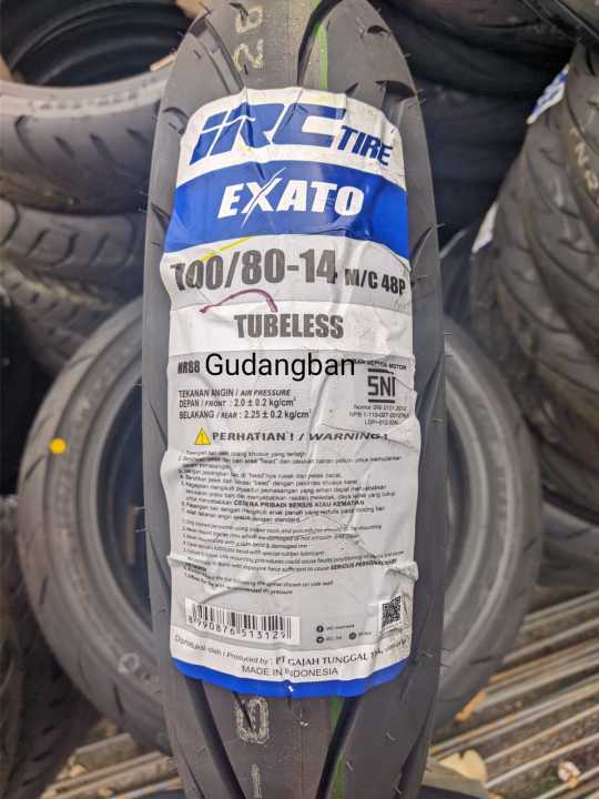 IRC 100 80 14 Exato NR 88 Tubeless Ban luar motor Matic vario beat FREE PENTIL