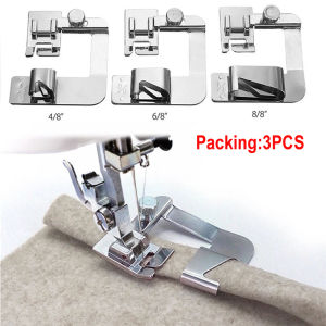 3Pcs Domestic Sewing Machine Foot Presser Rolled Hem Feet Set Household Multifunctional Electric Sewing Machine Accessories