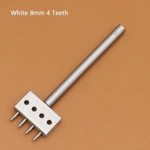 KEYOOL 1Pcs 2/4/6 Răng Dụng cụ đục lỗ da 4/5/6/8mm Sách hướng dẫn Bộ khuôn đột tròn Khoan tạo khoảng cách giữa các lỗ Dụng cụ đục lỗ