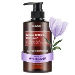 KUNDAL Korean Beauty Natural Caffeine Shampoo [Baby Powder]    16.9 Fl Oz Sulfate Free With Menthol & Botanical Extracts For Fuller Looking Hair Refresh & Manageability
