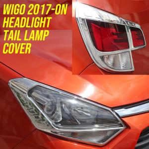 Wigo 2017-2022 Headlight Cover Tail Lamp Cover Chrome Combo