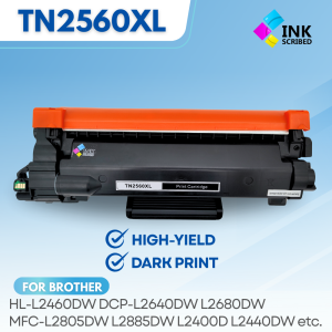 INKSCRIBED TN2560XL TN2560 Compatible Toner for Brother HL-L2460DW DCP-L2640DW Laser Printer