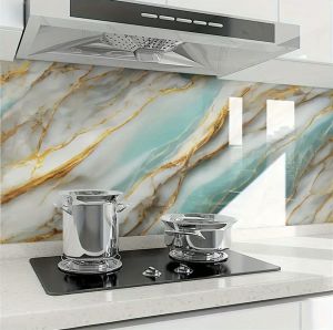 kakala home Kitchen Bathroom Self-adhesive Wall paper Waterproof Foil Stickers Anti-oil Wrap