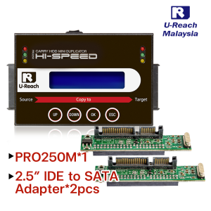 UReach PRO250M 1 to 1 SATA Hard Drive Duplicator 18GB/min High Speed SSD HDD Clone & Erase