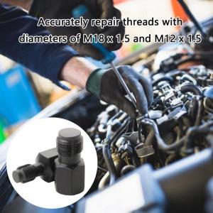 High Precise Auto Double Size Thread Restorer Kit M18x1.5 & M12x1.5 Oxygen Sensors Repair Tool Heavy Duty Carbon Steel