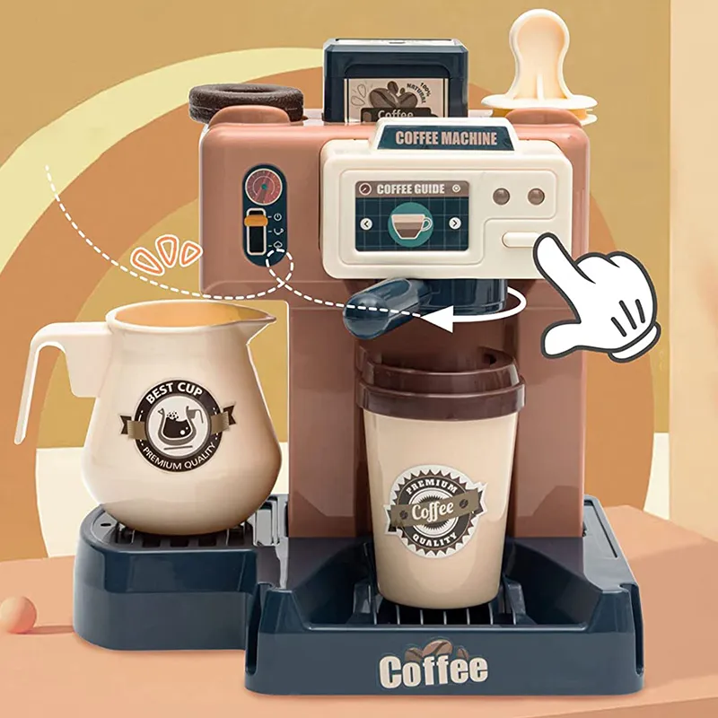 in Toy Coffee Machine Set with sound and light Food Toys
