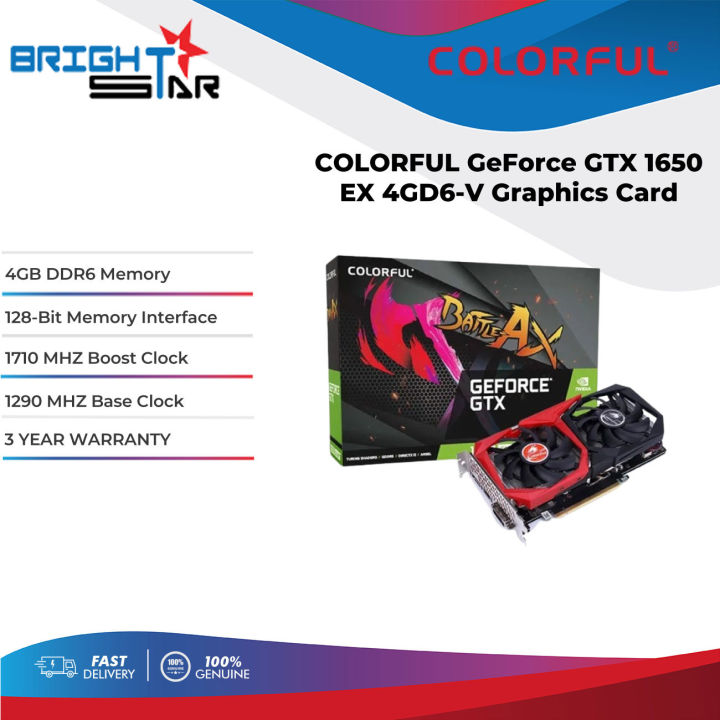 Colorful Gtx Geforce Gtx 1650 Ex 4gb Discount Gtx 1650 Colorful Shop