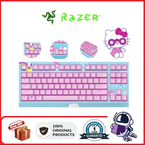 ~ Razer Sanrio Hello Kitty Wired Gaming Keyboard 87-Key Mechanical ...