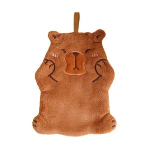 Dễ thương phim hoạt hình capybara khăn Polyester treo nonshedding khăn tắm thấm nước mạnh khăn nhỏ cho phòng tắm