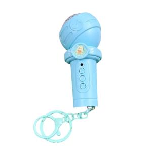 Kids Portable Voice Recorder Keychain Microphone Shape Pendant with Playback Function Safe ABS Shell For Children Gift