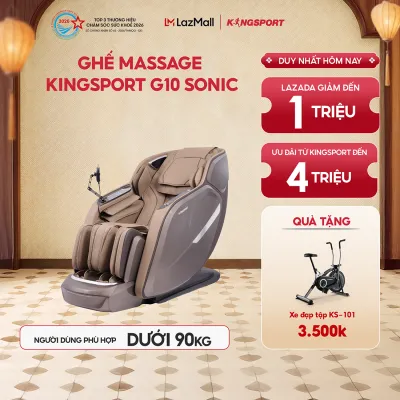 Ghế massage Kingsport Deluxe G10 Sonic Công nghệ sóng âm KingSonic với 38 bài massage cao cấp