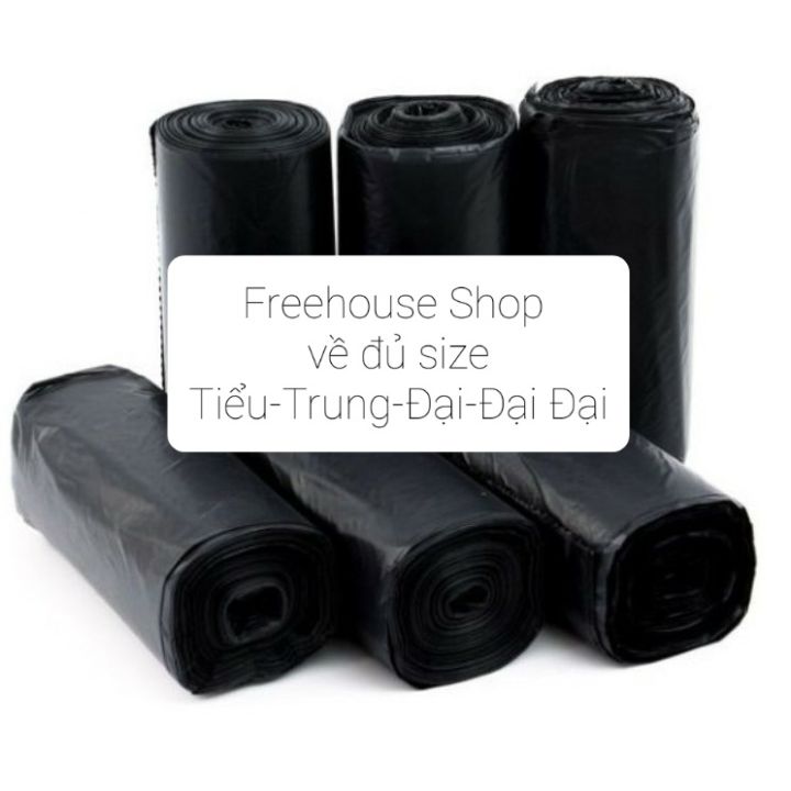 [ĐỦ 5KG][HCM]Combo 15 cuộn Túi rác đen dày dai tự phân huỷ Tiểu Trung ...