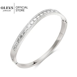 OLEVS Jewelry Diamond Bracelet with Irregular Original Design High-end Elegant Valentines Day Gifts