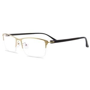 Kính Đọc Sách Chống ánh sáng xanh chống mệt mỏi gọng kim loại nửa gọng lúp kính lão Thấu kính bằng nhựa quang học cho nam giới