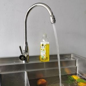 Vòi rửa chén bát nóng lạnh vòi cắm chậu inox 304 bóng gương Foxis FX-639C