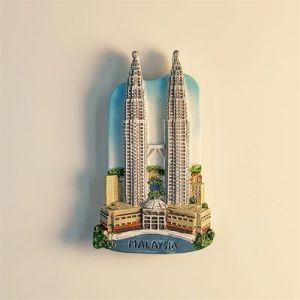 Capital Kuala Lumpur Landmark Twin Towers 3D Scenery Tourist Souvenir Magnetic Fridge Magnet Collection