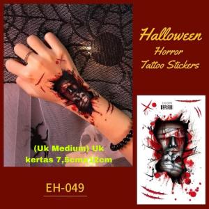 Stiker Tatto Halloween Luka Darah Tato Luka Halloween Stiker Pesta Topeng Banyak Ukuran