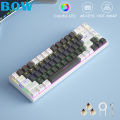 BOW G68S Wired Mechanical Gaming Keyboard 68 Keys ABS Hot-swappable Mixed light Detachable Type-C Wired Wireless BT Gaming Keyboards Anti-ghosting. 