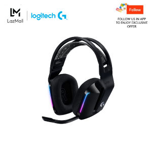 Logitech G733 LIGHTSPEED Wireless Gaming Headset with suspension headband LIGHTSYNC RGB Blue VO!CE mic technology and PRO-G audio drivers