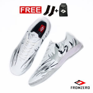 Fromzero - Sepatu Futsal Anak Junior Starkia Andherkids 34 - 38 IN White Black Original