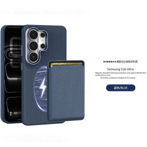 0930[Local Stock] Christmas Halloween Technology Woven magneticed Leather Phone Case for Samsung Galaxy S26  S25 S24 S23 S26 Ultra For Magsafe Wireless Charging Cover h261009