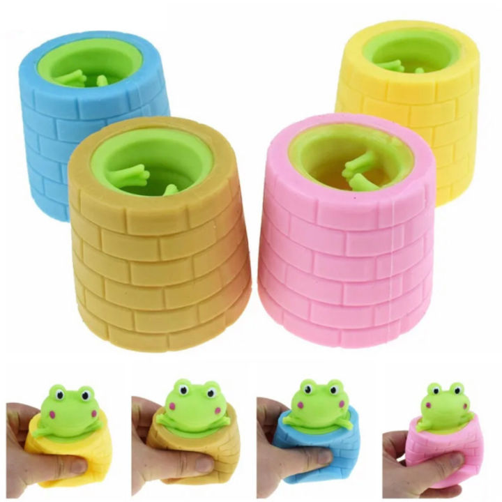 Children & Adult Popup Fun Frog Cup Rabbit Carrot Blocks, Squeeze