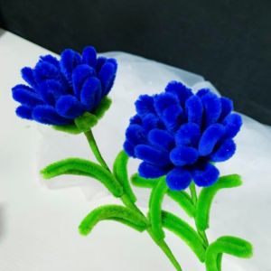 Set vật liệu tự làm bình hoa 20 bông cẩm chướng bằng kẽm nhung handmade - S1083