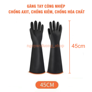 Găng tay cao su công nghiệp Chống Axit và Kềm Chống Hóa chất Chống mài mòn Chống nước Bảo hộ lao động.